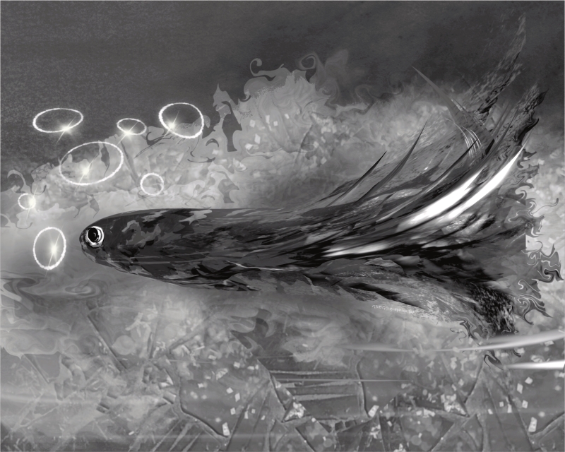 Deep Thinking in Monochrome by artist Elizabeth Gregowicz